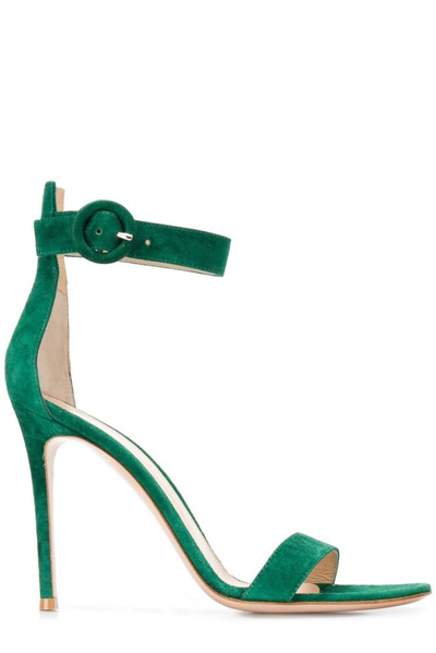 Gianvito Rossi Portofino 105mm Glitter Sandals In Verde