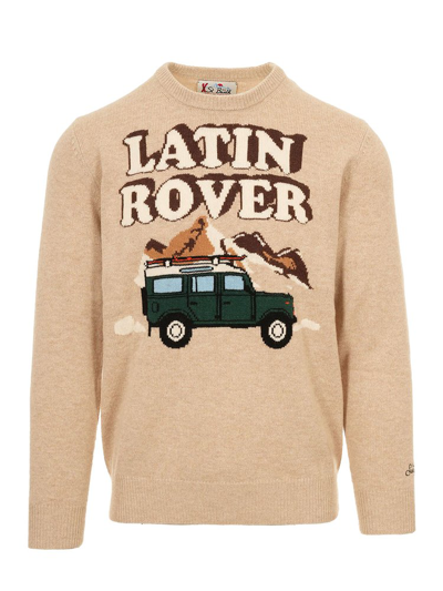 Mc2 Saint Barth Latin Rover Sweater In Beige