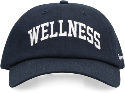 Sporty And Rich Wellness Ivy Cotton Baseball Cap In Blue