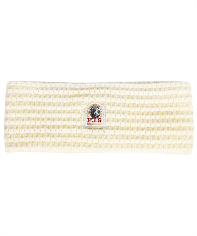 Parajumpers Knitted Headband With Logo In Panna