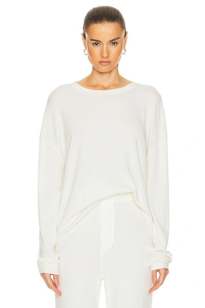 Éterne Oversized Thermal Top In Ivory