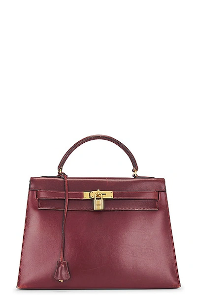 Pre-owned Hermes Kelly 32 Handbag In Bordeaux
