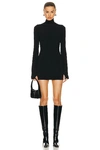 Norma Kamali Pickleball Ruched Stretch-jersey Mini Dress In Black