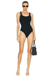 Hunza G Domino Scooped-back Swimsuit In Black