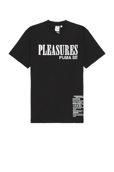 Puma X Pleasures Typo Cotton T-shirt In Black