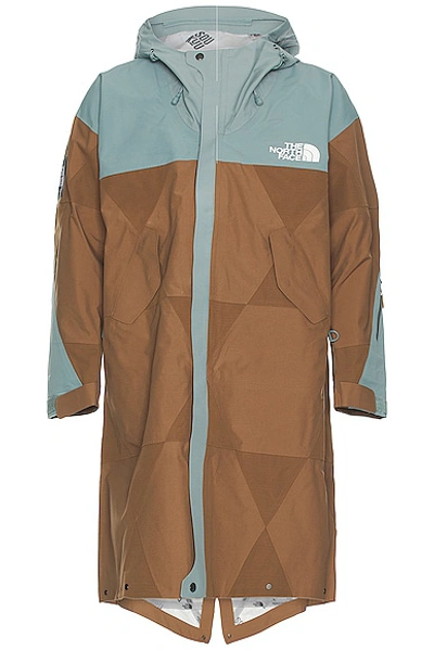The North Face X Project U Geodesic Shell Jacket In Concrete Grey & Sepia Brown