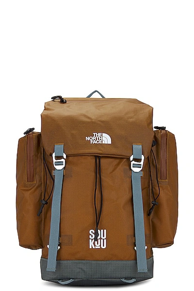 The North Face X Project U Backpack In Bronze Brown & Concrete Grey