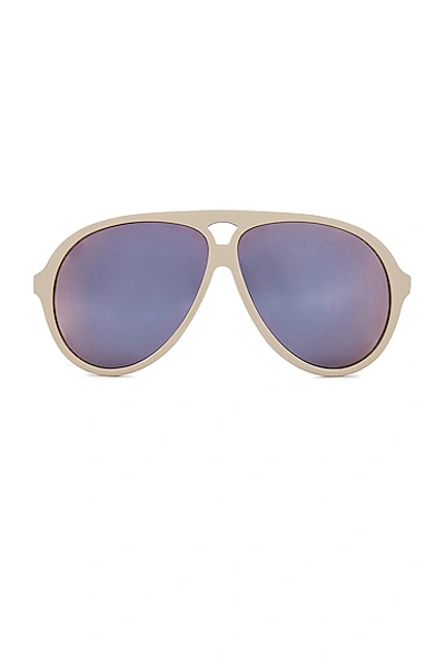 Chloé Apres Ski Pilot Sunglasses In Ivory & Silver