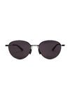 Bottega Veneta Metal Round Sunglasses In Black