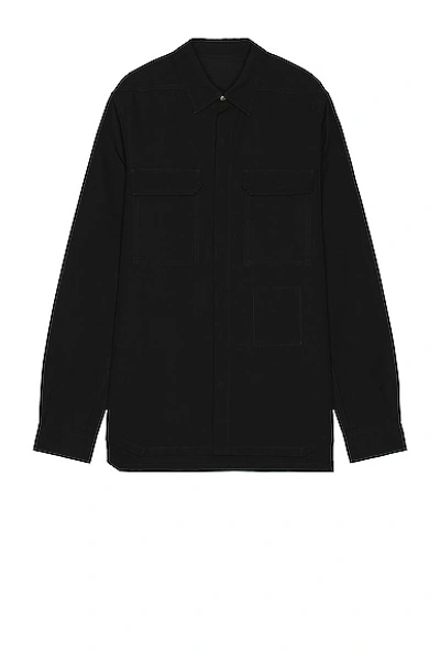 Rick Owens X Bonotto Outer Shirt In Black