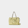 TORY BURCH FLEMING SOFT MINI CABAS - TORY BURCH - LEDER - GOLDEN