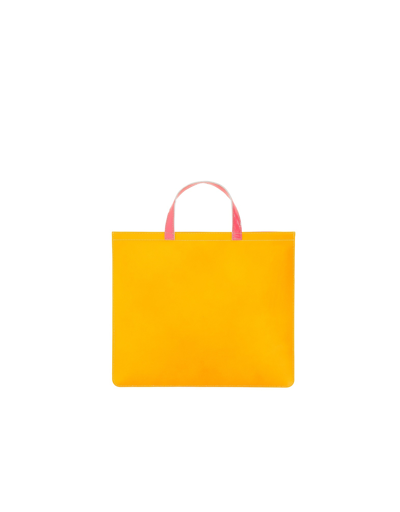 Comme Des Garçons Super Fluo Leather Tote Bag In Multicolore