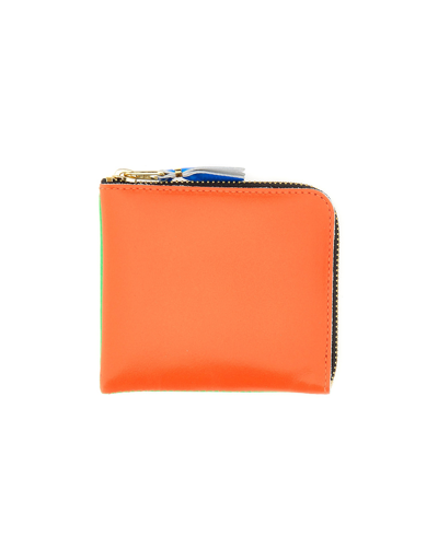 Comme Des Garçons Leather Wallet In Multicolour
