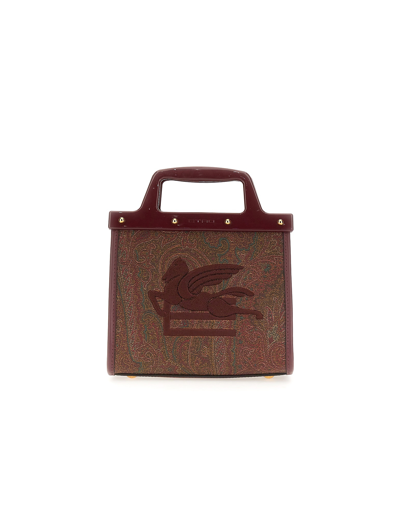 Etro Designer Handbags Love Trotter Mini Bag In Rouge