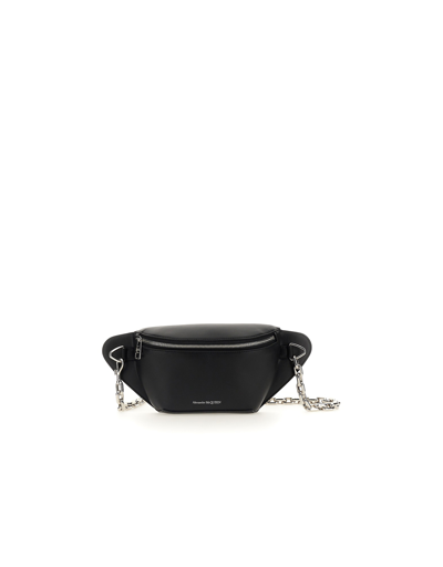 Alexander Mcqueen Women Biker Belt Bag In Noir