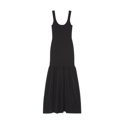 Matteau Sleeveless Drop-waist Knit Midi Dress In Black