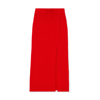 Cashmere In Love Mona Crochet-knit Midi Skirt In Tomato Red