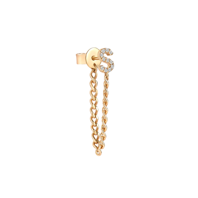 Sarah Chloe Amelia Chain Earring In Gold