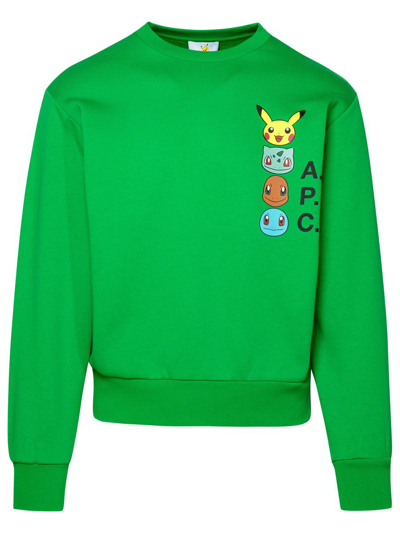 A.p.c. Pokemon Sweatshirt In Green