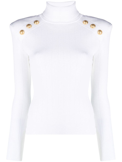 BALMAIN GOLD EMBOSSED BUTTONS SWEATER