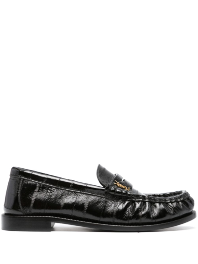 SAINT LAURENT LE LOAFER LEATHER SLIPPERS