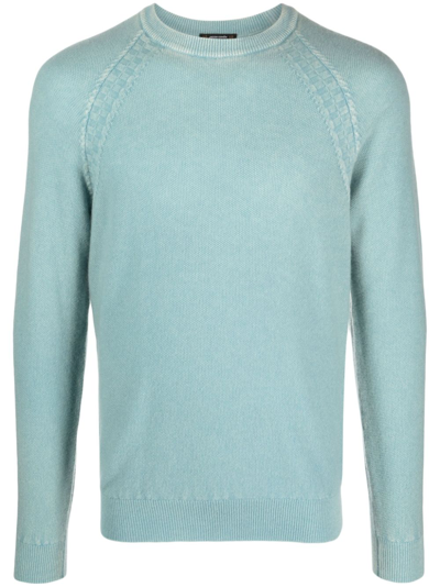 Jacob Cohen Cashmere Crew-neck Sweater In Blue