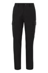 Moncler Gabardine Cargo Trousers In Black