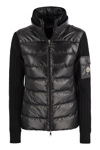 Moncler Padded Cardigan Jacket In Black