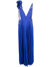 P.a.r.o.s.h P. A.r. O.s. H. Woman Maxi Dress Bright Blue Size M Polyester In 083