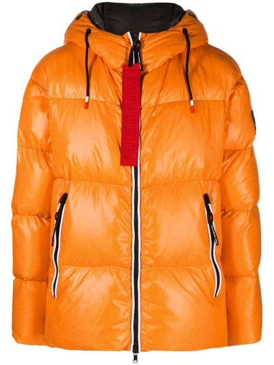 Peuterey Core Hooded Down Padded Jacket In Orange