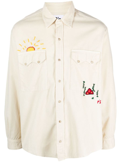 President's Rodeo Cotton Overshirt In Beige