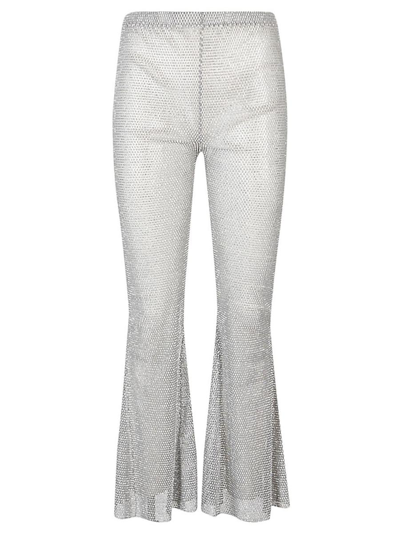 Santa Brands Flare Leg Trousers In Silver