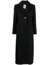 Semicouture Single-breasted Virgin-wool Coat In Black