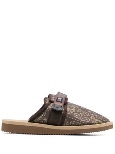 Suicoke Zavo Cab Sabot Shoes In Brown