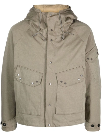 Ten C Windbreaker Anorak Jacket In Brown