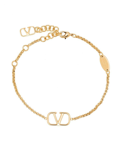 Valentino Garavani Vlogo Signature Chain Bracelet In Gold