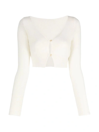 Jacquemus V-neck Cardigan Alzou In Off White