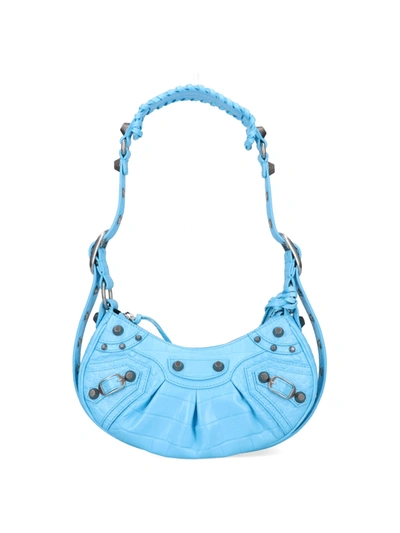 Balenciaga Shoulder Bag In Light Blue