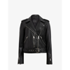 ALLSAINTS BALFERN BELTED-HEM LEATHER BIKER JACKET