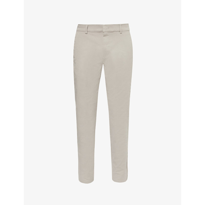 Arne Mens Stone Tapered-leg Mid-rise Stretch-cotton Trousers