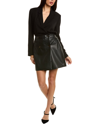 BCBGENERATION BCBG NEW YORK MIXED MEDIA COATDRESS