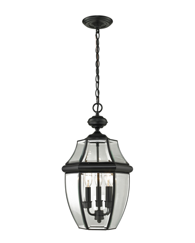 Artistic Home & Lighting Ashford 3-light Outdoor Pendant In Black