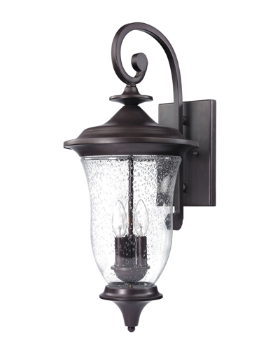 Artistic Home & Lighting Trinity 3-light Outdoor Wall Sconce In Black