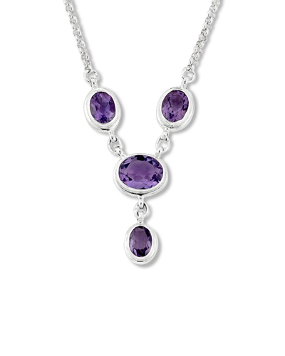 Samuel B. Silver 7.27 Ct. Tw. Amethyst Y Necklace