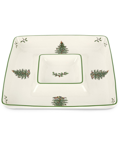 Spode Christmas Tree Square Chip & Dip