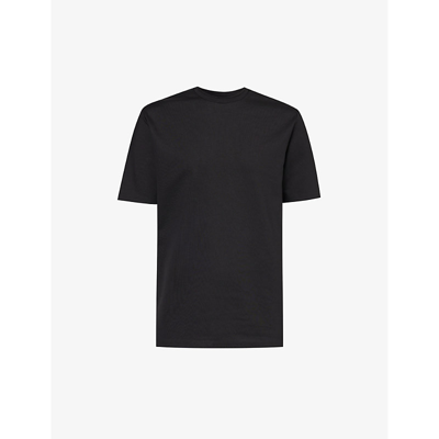 Arne Mens Black Luxe Brand-embroidered Stretch-jersey T-shirt