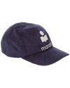 Isabel Marant Tyron Logo-embroidered Corduroy Cap In Blue