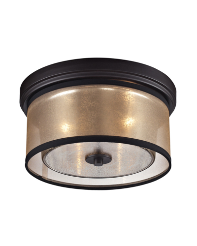 Artistic Home & Lighting 2-light Diffusion Flush Mount In Gold