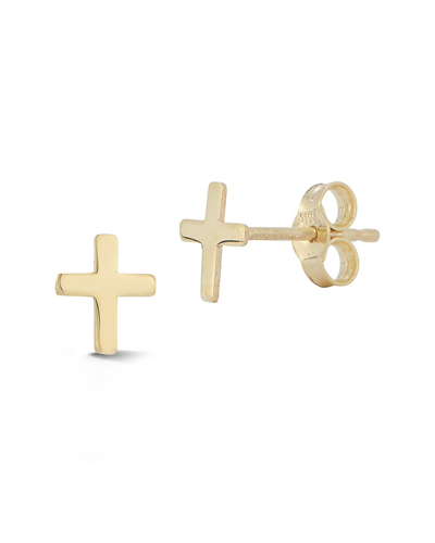 EMBER FINE JEWELRY EMBER FINE JEWELRY 14K FLAT CROSS STUDS