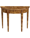 Butler Specialty Company Hampton Demilune Traditional Burl 36in Console Table In Brown